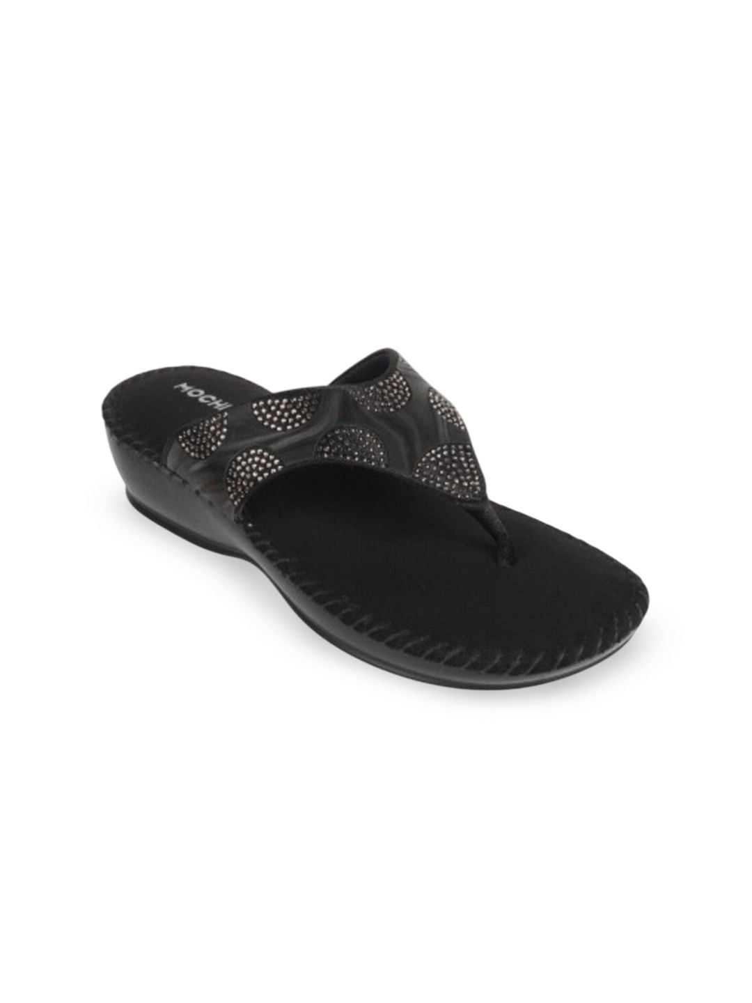 Mochi Women Embellished Open Toe Flats