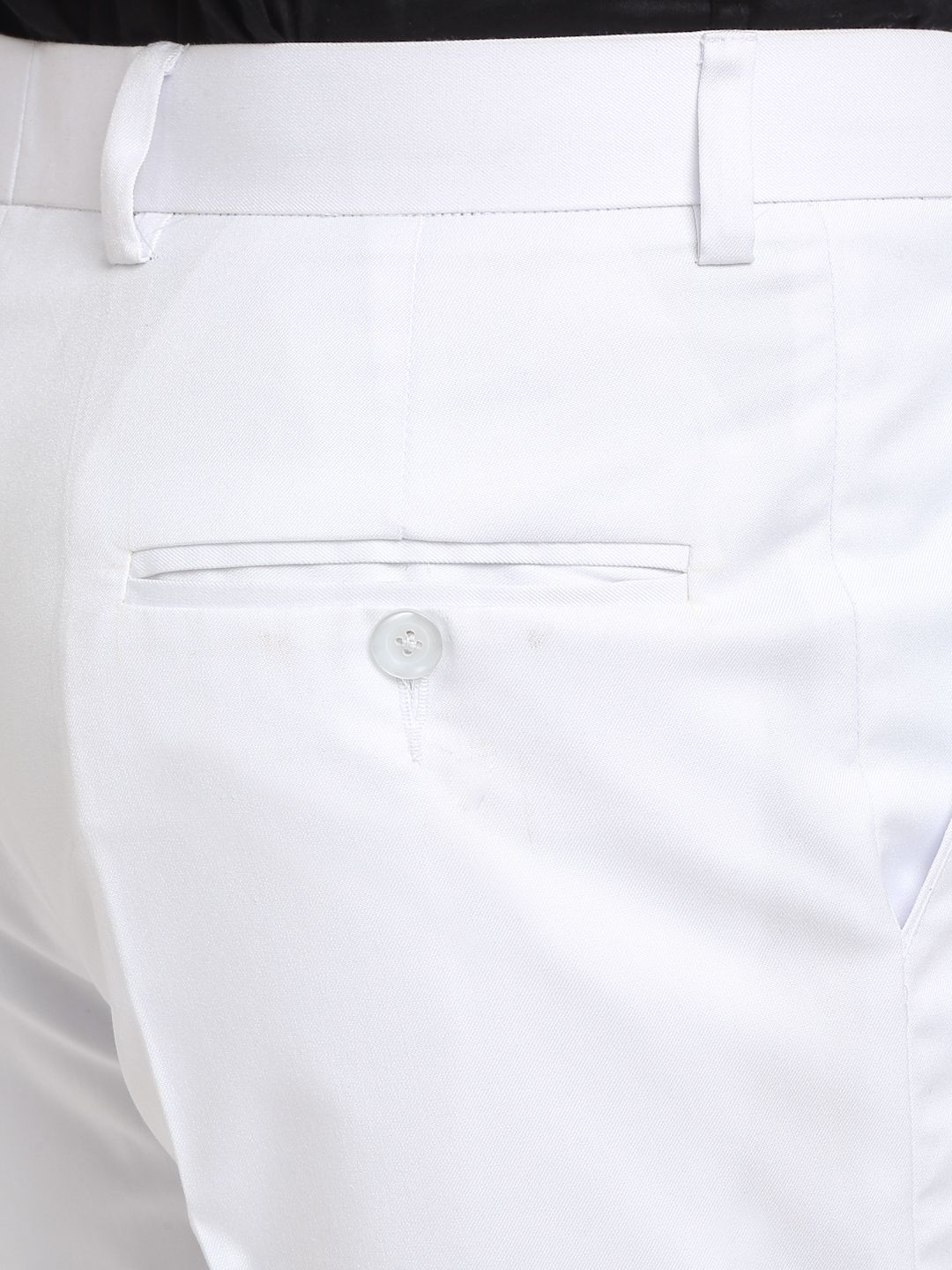 KLOTTHE Men White Slim Fit Mid-Rise Cotton Formal Gurkha Pants