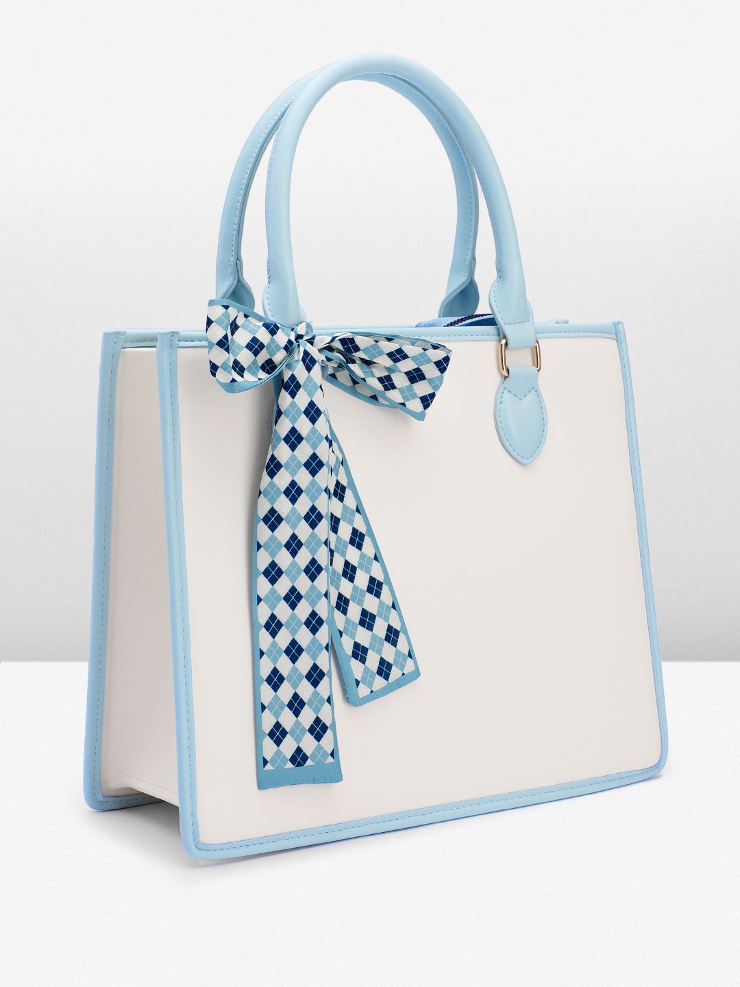 Lino Perros Structured Handheld Bag with Bow Detail
