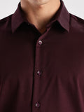 ADRO Men Slim Fit Solid Satin Casual Shirt