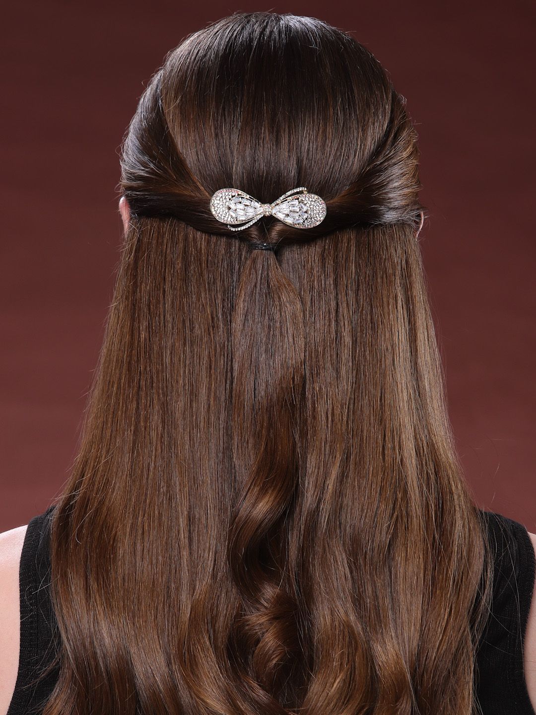 Klip Rambut Tic Tac Barret Perancis yang Dihiasi Wanita PANASH