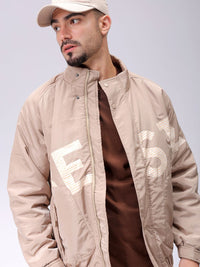 The Indian Garage Co Men Lightweight Puffer Jacket with Embroidered