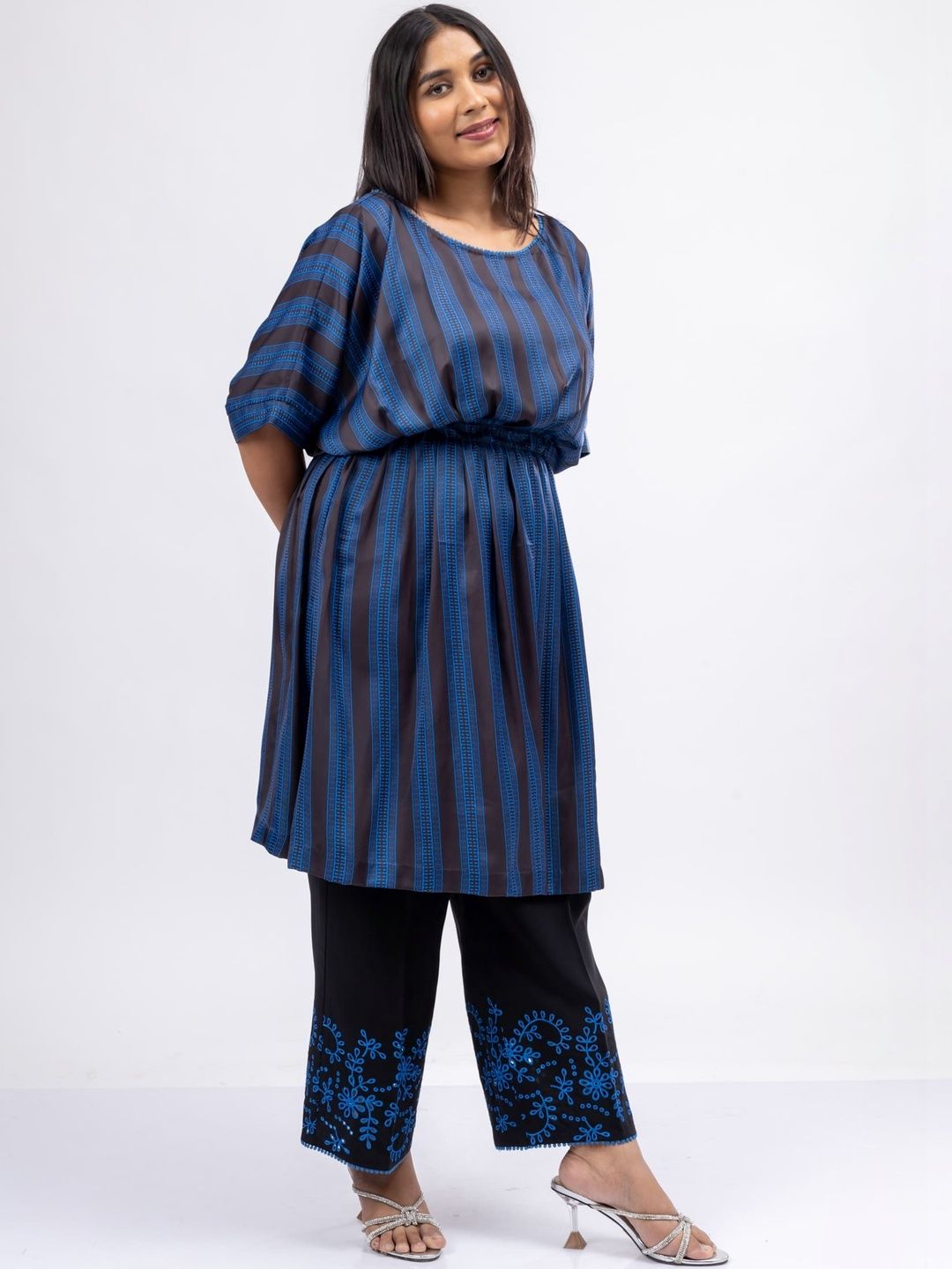 Mamicha Printed Round Neck Top & Trousers Co-Ords