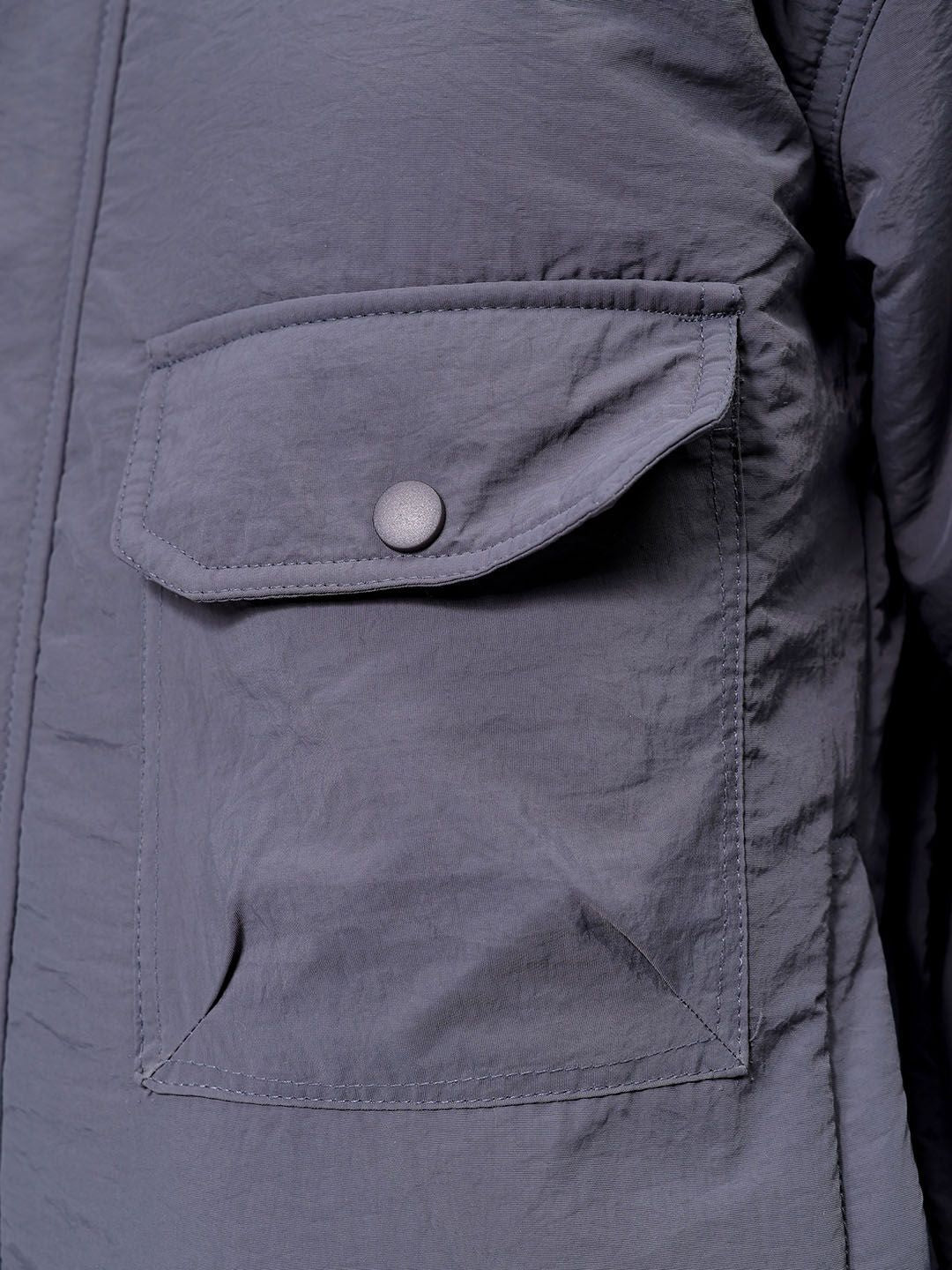 The Indian Garage Co Men Quilted Jacket with Patchwork