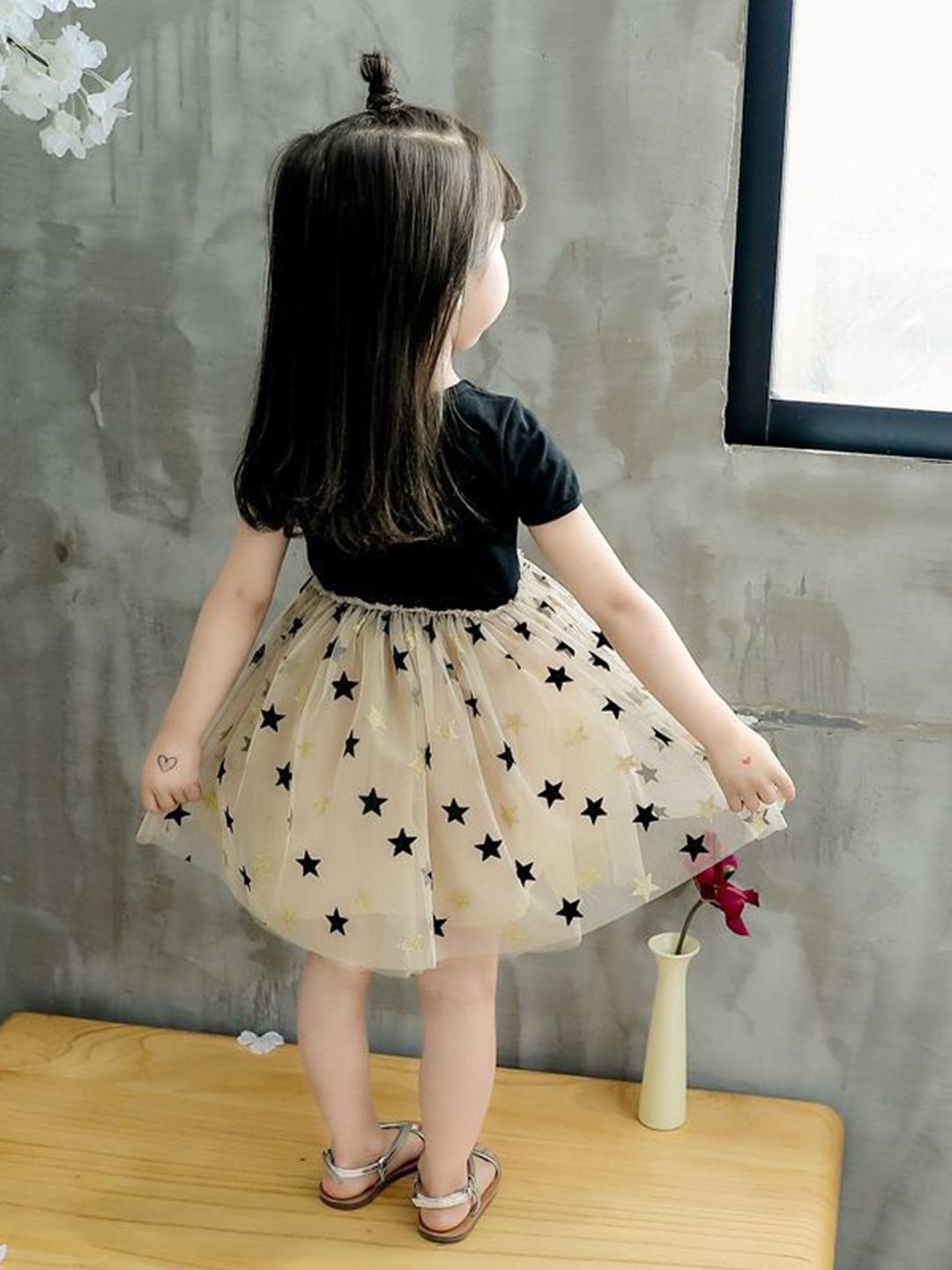 YK Print Fit & Flare Dress