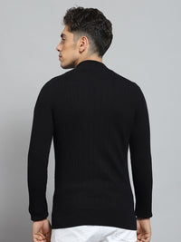 Monte Carlo Men Striped Round Neck Woollen