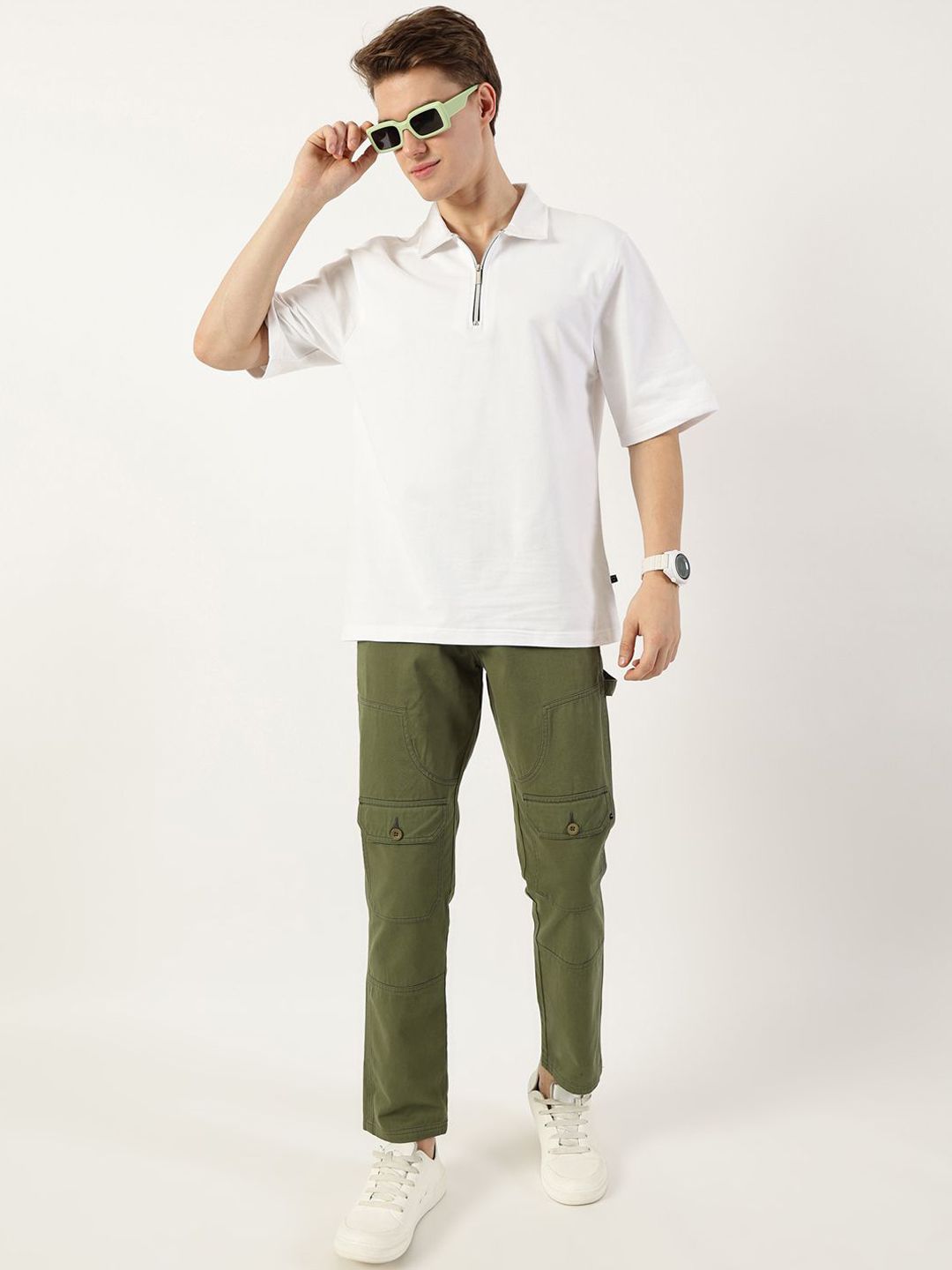Thomas Scott Men Smart Regular Fit Mid-Rise Cotton Trousers