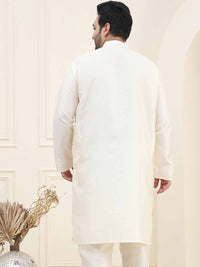 SOJANYA Plus Mandarin Collar Long Sleeves Straight Kurta