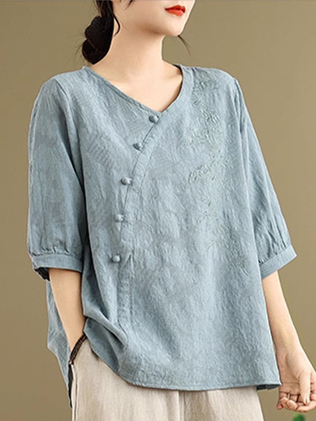 DressBerry Women Abstract Print Cotton Regular Top