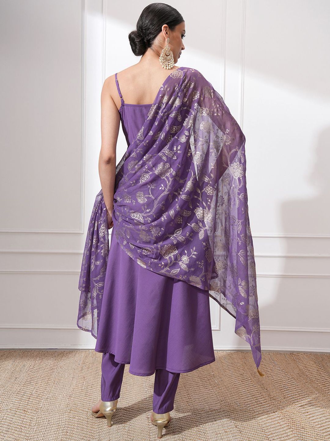 Vishudh Women Ethnic Motifs Regular Kurta with Trousers & With Dupatta