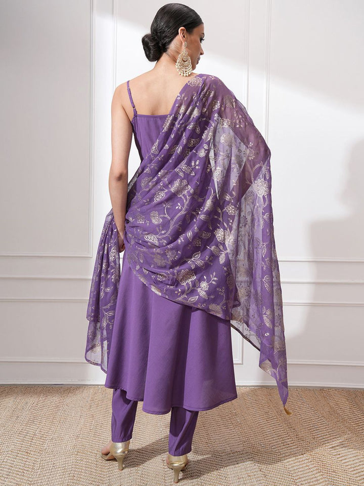 Vishudh Women Ethnic Motifs Regular Kurta with Trousers & With Dupatta
