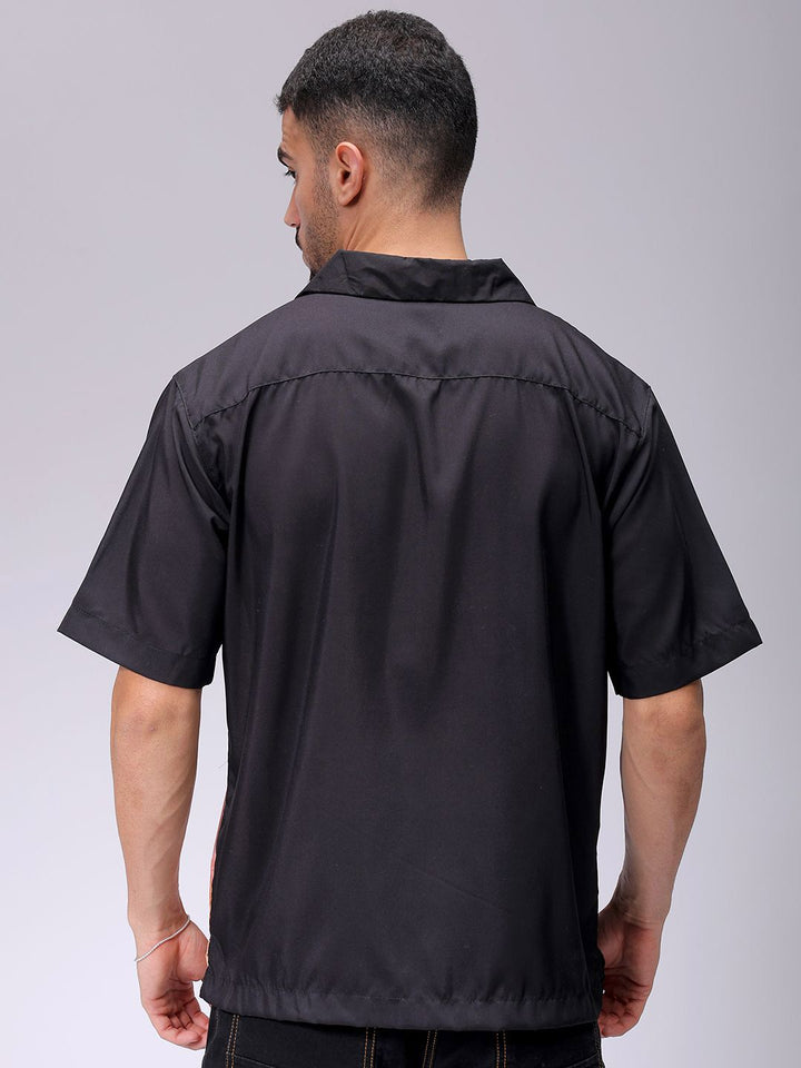 The Indian Garage Co Men Oversized Graphic Printed Resortwear Shirt