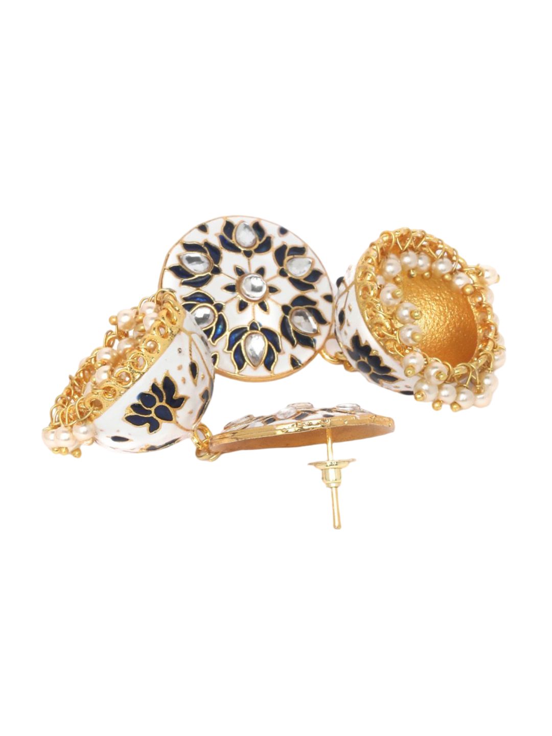 Anouk Gold-Plated Dome Shaped Jhumkas