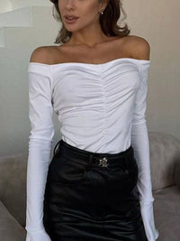 DressBerry Women Off-Shoulder Fitted Top
