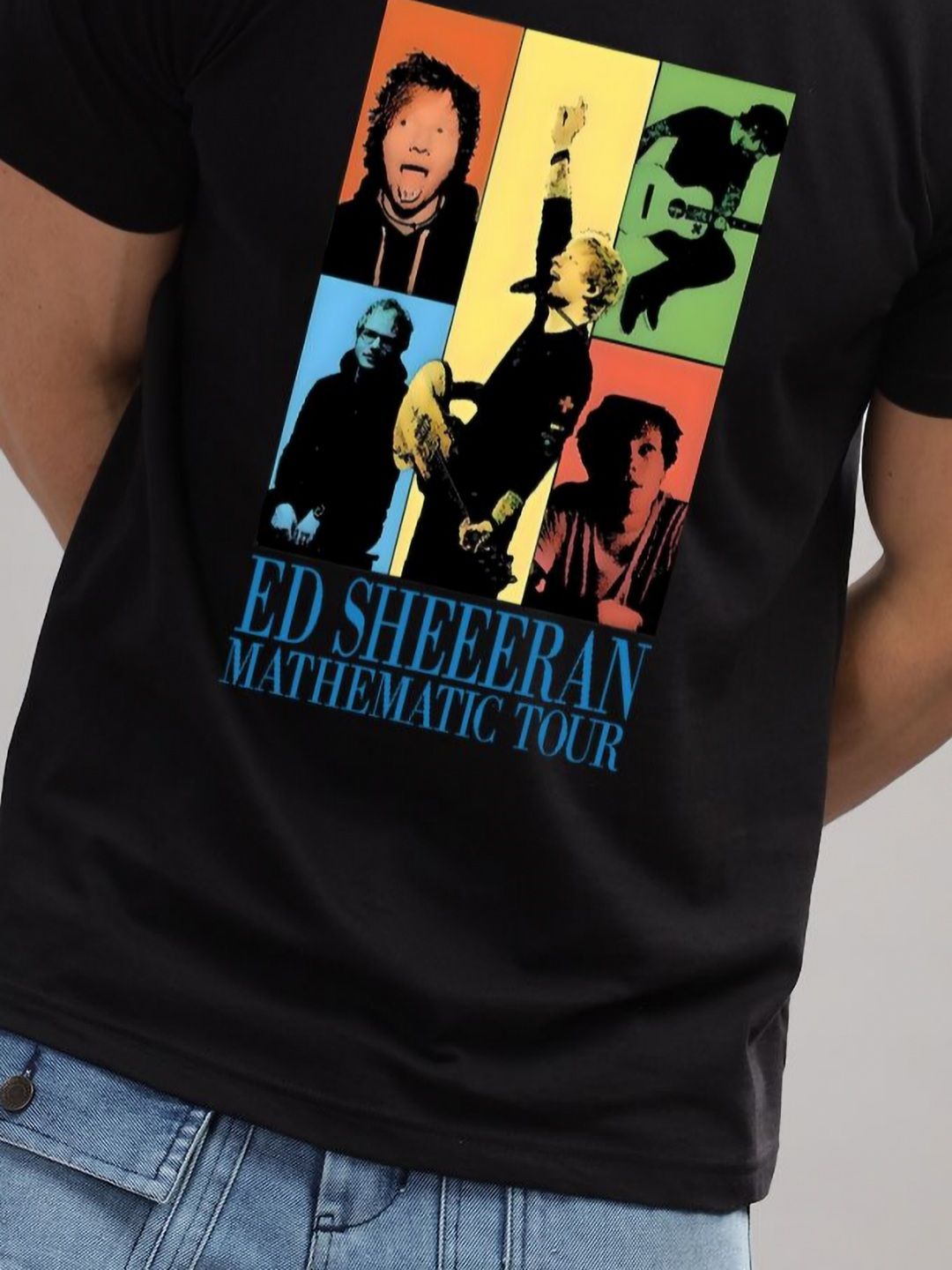 ADRO Lelaki Grafik Bercetak T-shirt Kapas Leher Bulat