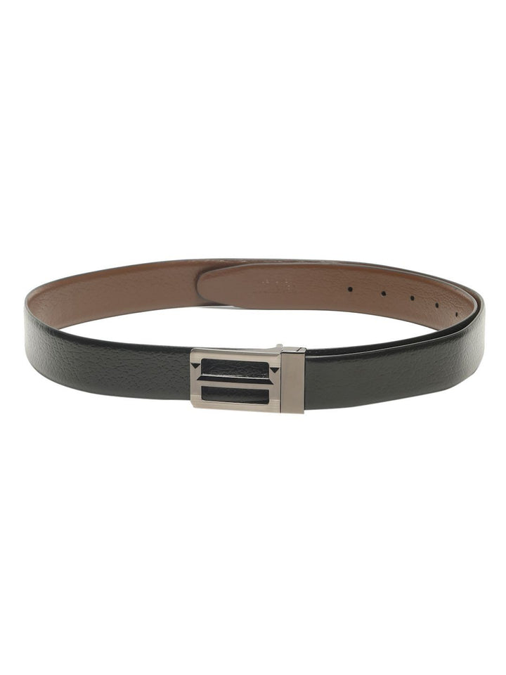 Teakwood Leathers Men Textured Leather Reversible Formal Belt