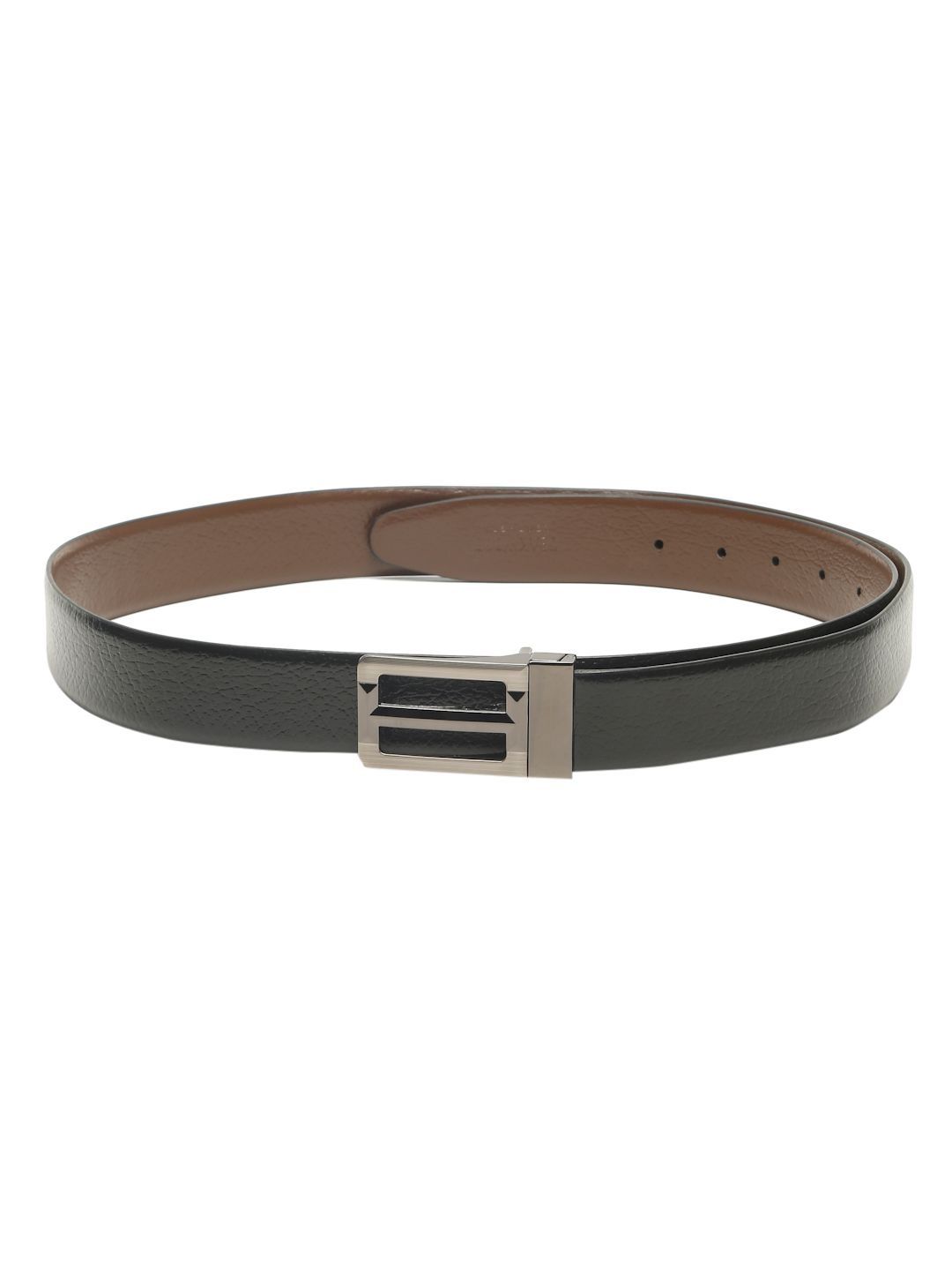 Teakwood Leathers Men Textured Leather Reversible Formal Belt