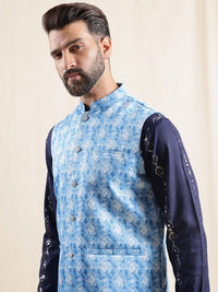 Anouk Men Ethnic Motifs Embroidered Pure Cotton Kurta with Pyjamas & Nehru Jacket