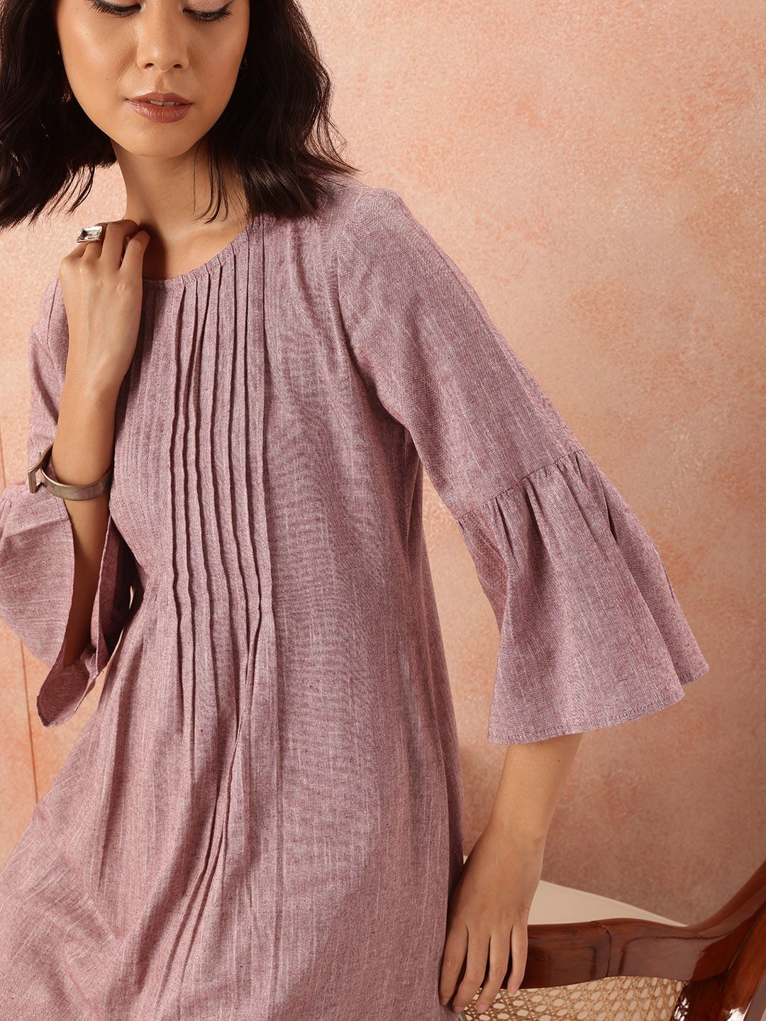 all about you Pleated Straight Kurta