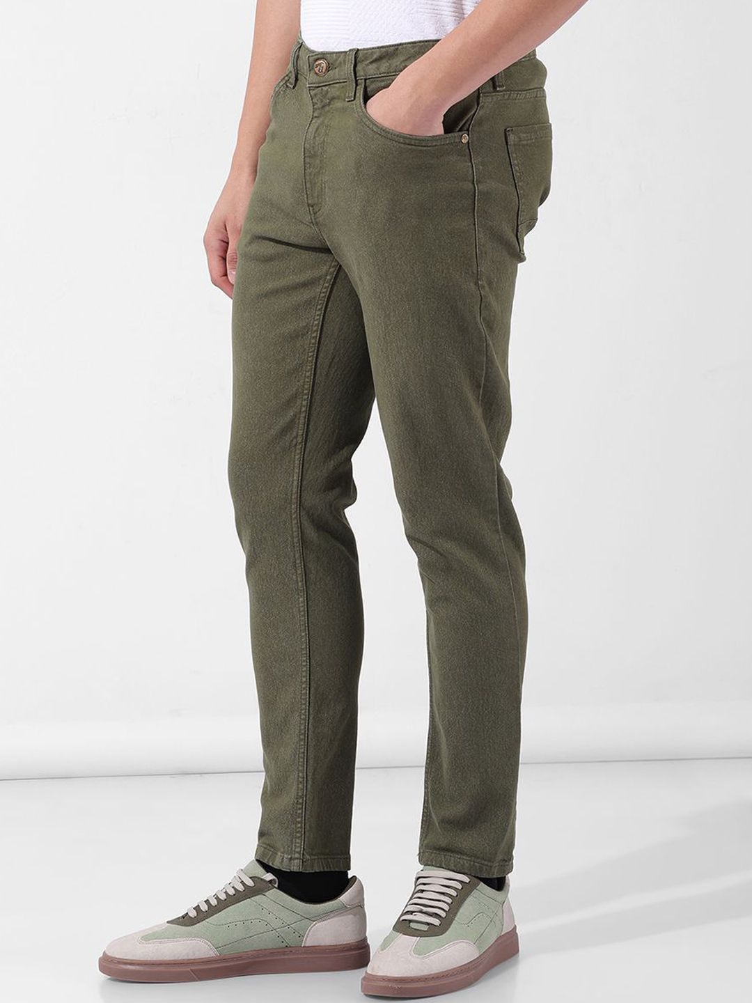 The Indian Garage Co Men Slim Fit Mid-Rise Stretchable Jeans