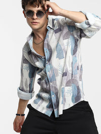 Campus Sutra Men Comfort Spread Collar Abstract Printed Casual Shirt