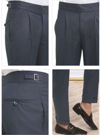 KLOTTHE Men's  Cotton Rich Solid Slim Fit Gurkha pants