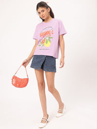 DressBerry Sweet & Sour Couture Printed Relaxed Fit T-shirt