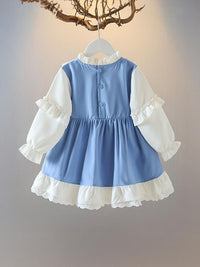 YK Bell Sleeve A-Line Dress