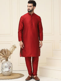 SOJANYA Mandarin Collar Straight Kurta With Churidar