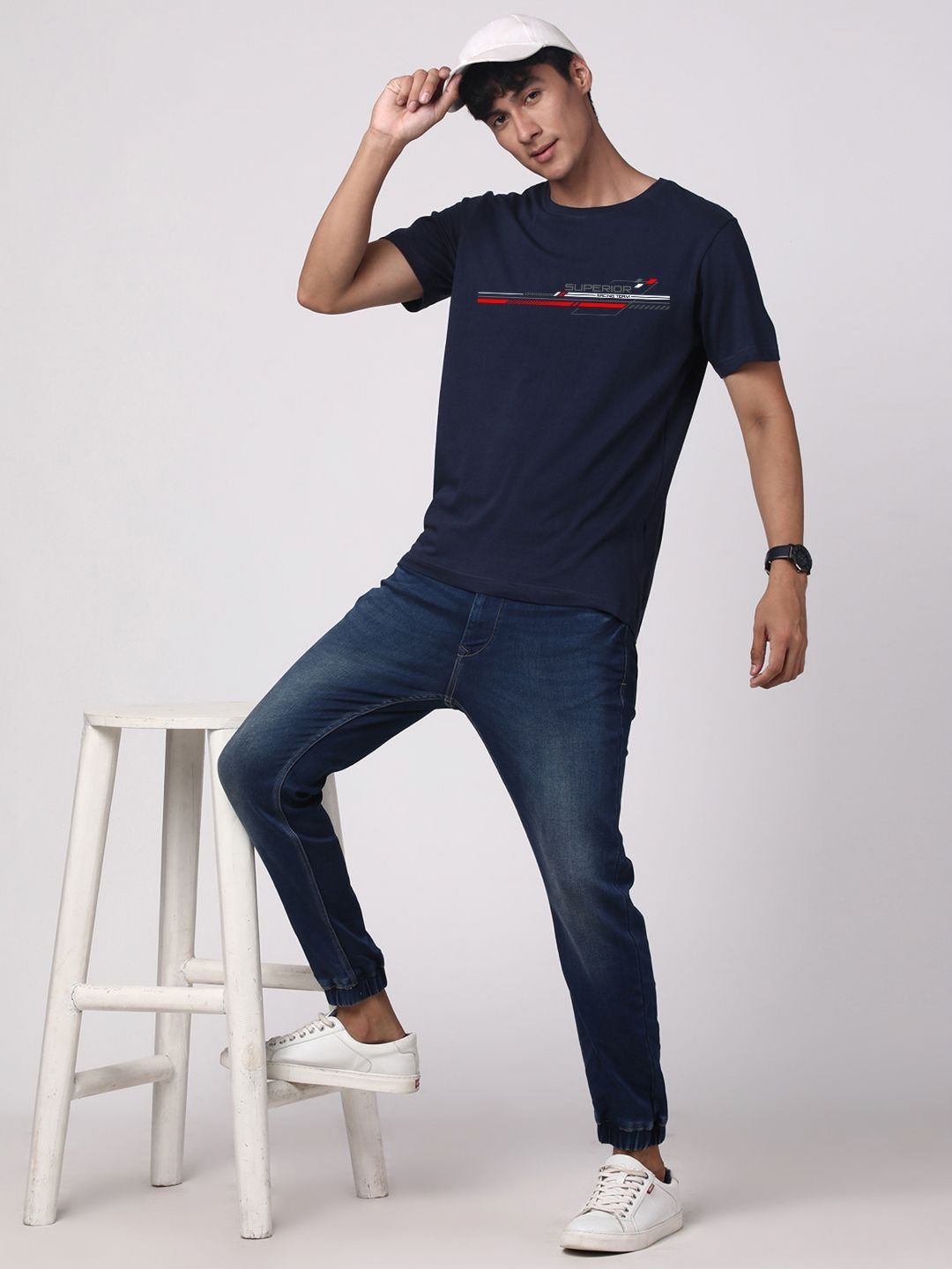 ADRO Men Graphic Printed Round Neck Cotton T-shirt