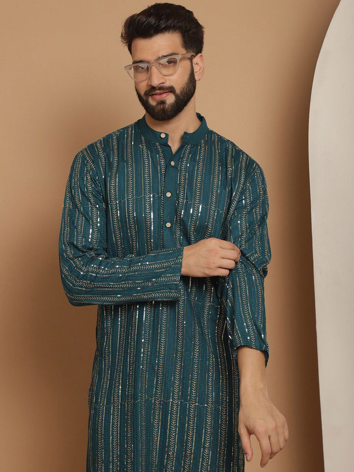 Anouk Embroidered Regular Thread Work Pure Cotton Kurta with Churidar