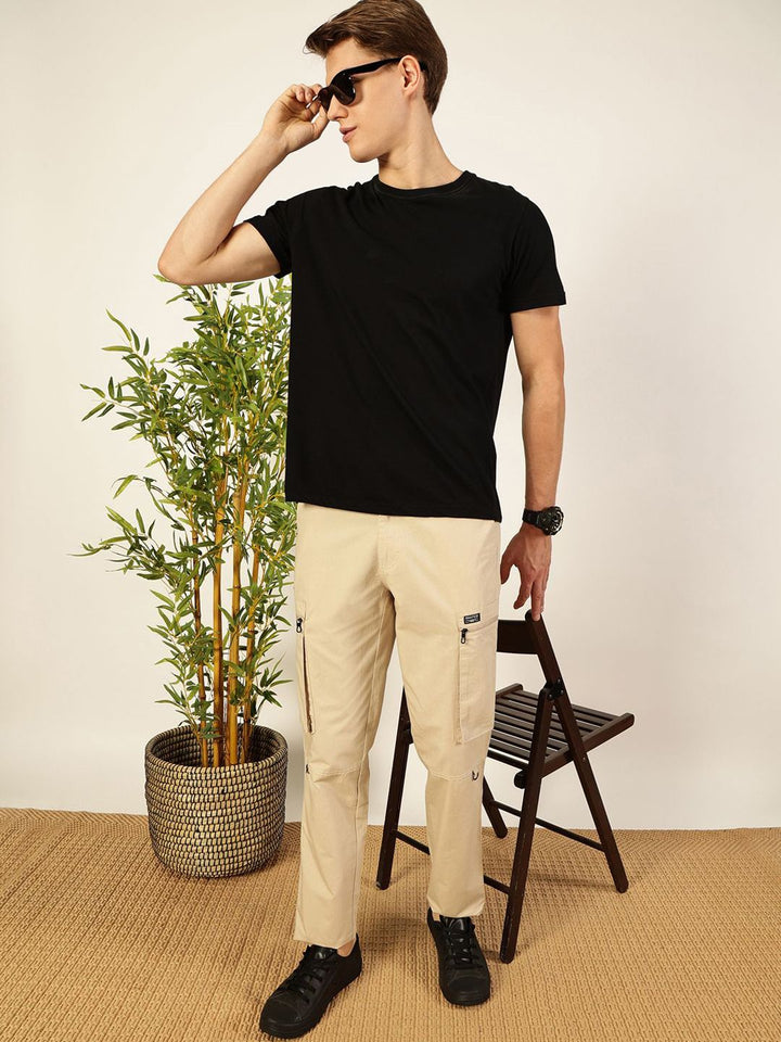 Thomas Scott Men Smart Cricket Club Collection Easy Wash Cargo Trousers