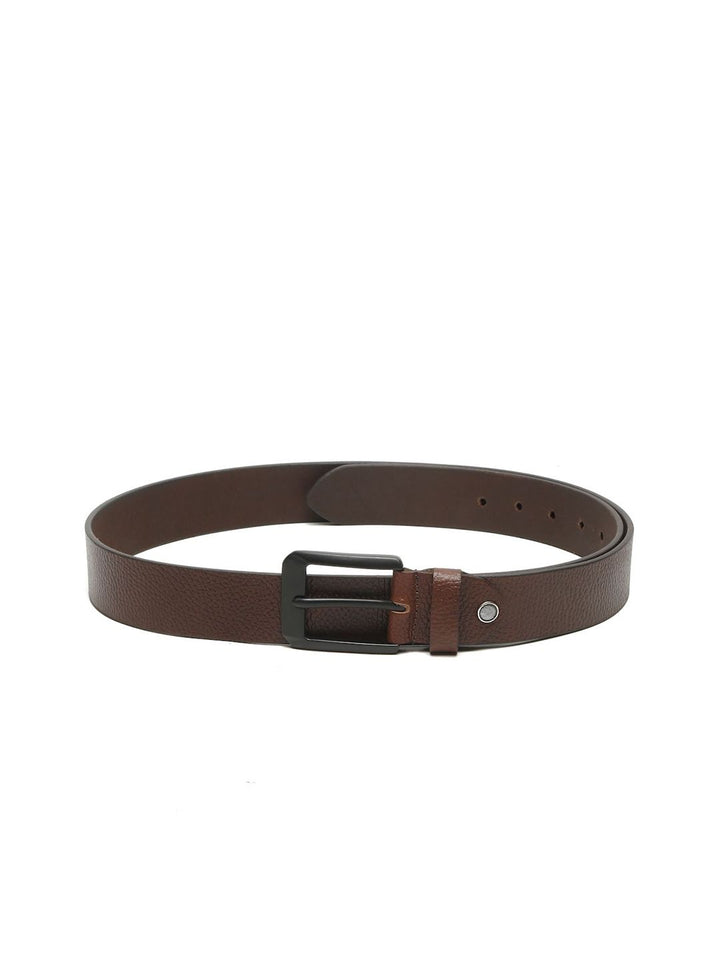 Teakwood Leathers Men Textured Leather Belt