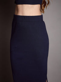 SASSAFRAS BASICS Rib Pencil Midi Skirt