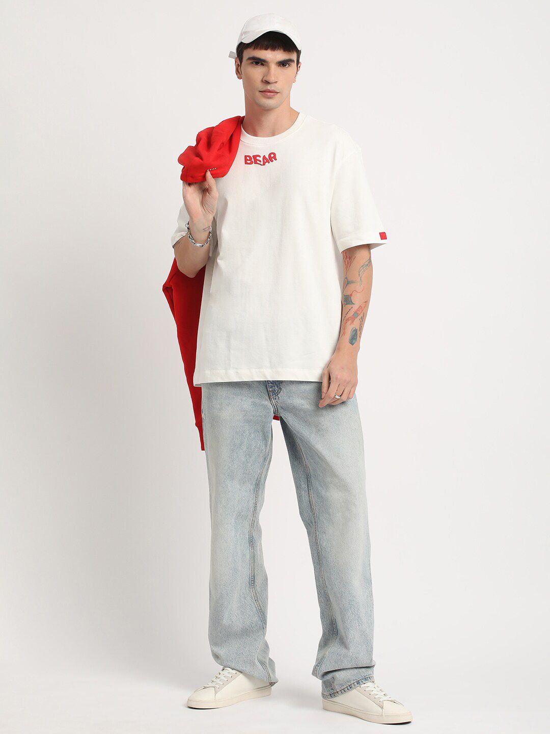 THE BEAR HOUSE Typography Printed Pure Cotton T-shirt