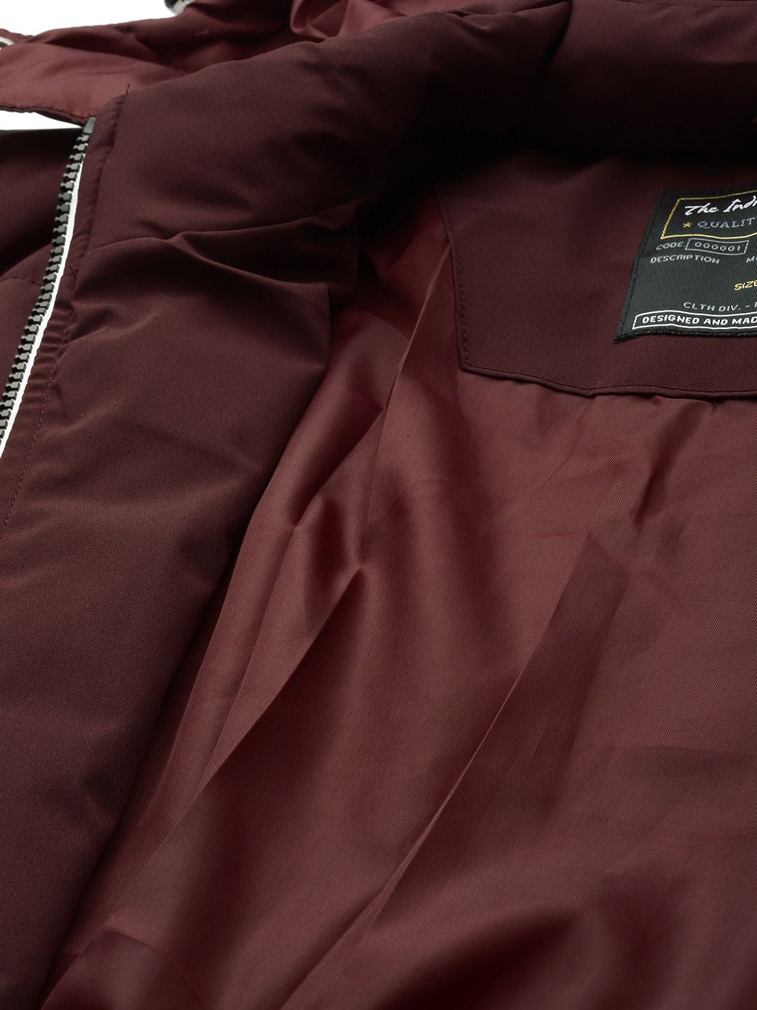 The Indian Garage Co Men Zip-Front Bomber Jacket with Detachable Hood