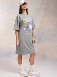 Tokyo Talkies Disney Women Dumbo Printed Boxy Mini TShirt Dress