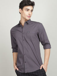 The Indian Garage Co Men Grey Comfort Regular Fit Cotton Casual Shirt