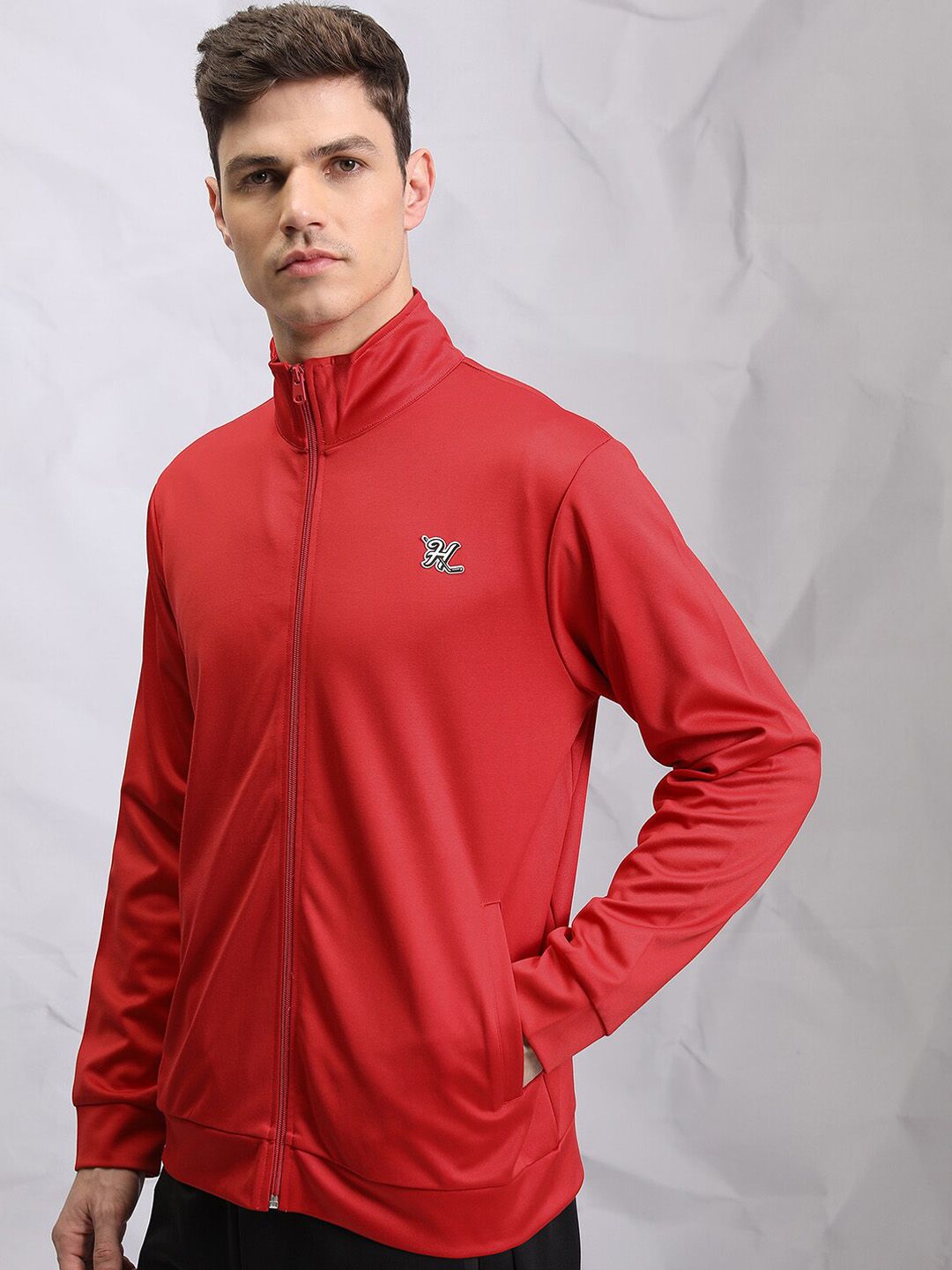 HIGHLANDER Mock Collar Open Front Jacket