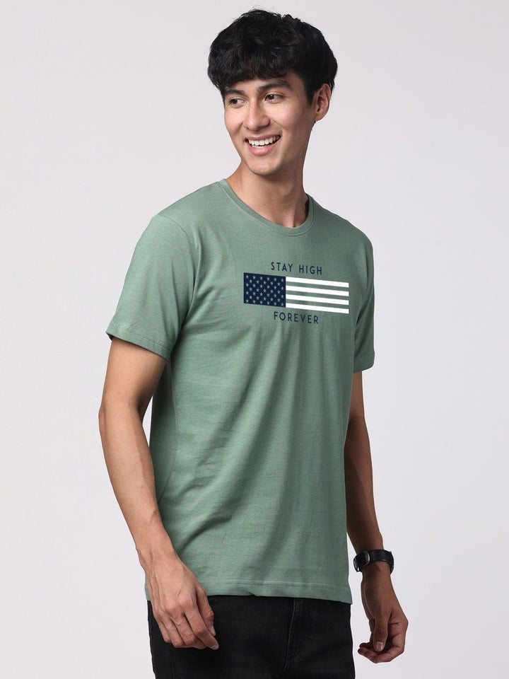 ADRO Men Graphic Printed Round Neck T-shirt
