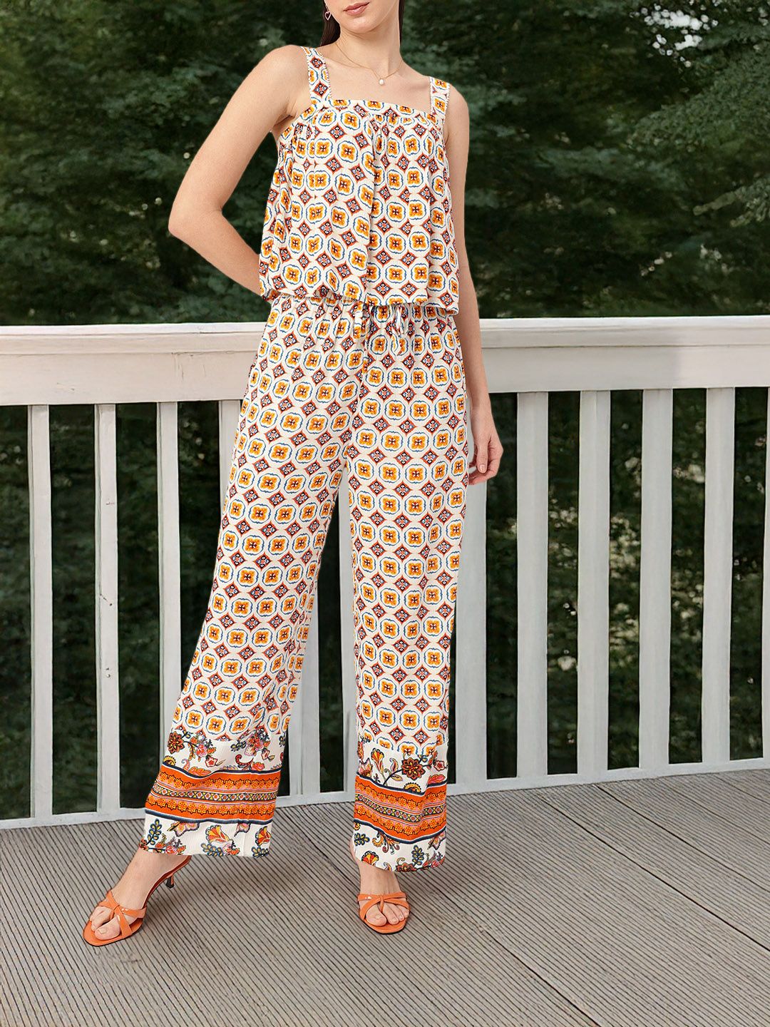 DressBerry Its Holiday Vibes Palm Paradise Top & Trousers Co-Ords