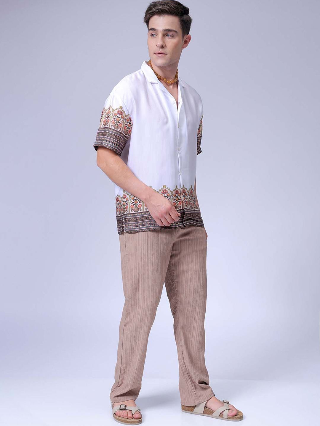 The Indian Garage Co Men Relaxed Fit Indie Printed Resortwear Shirt
