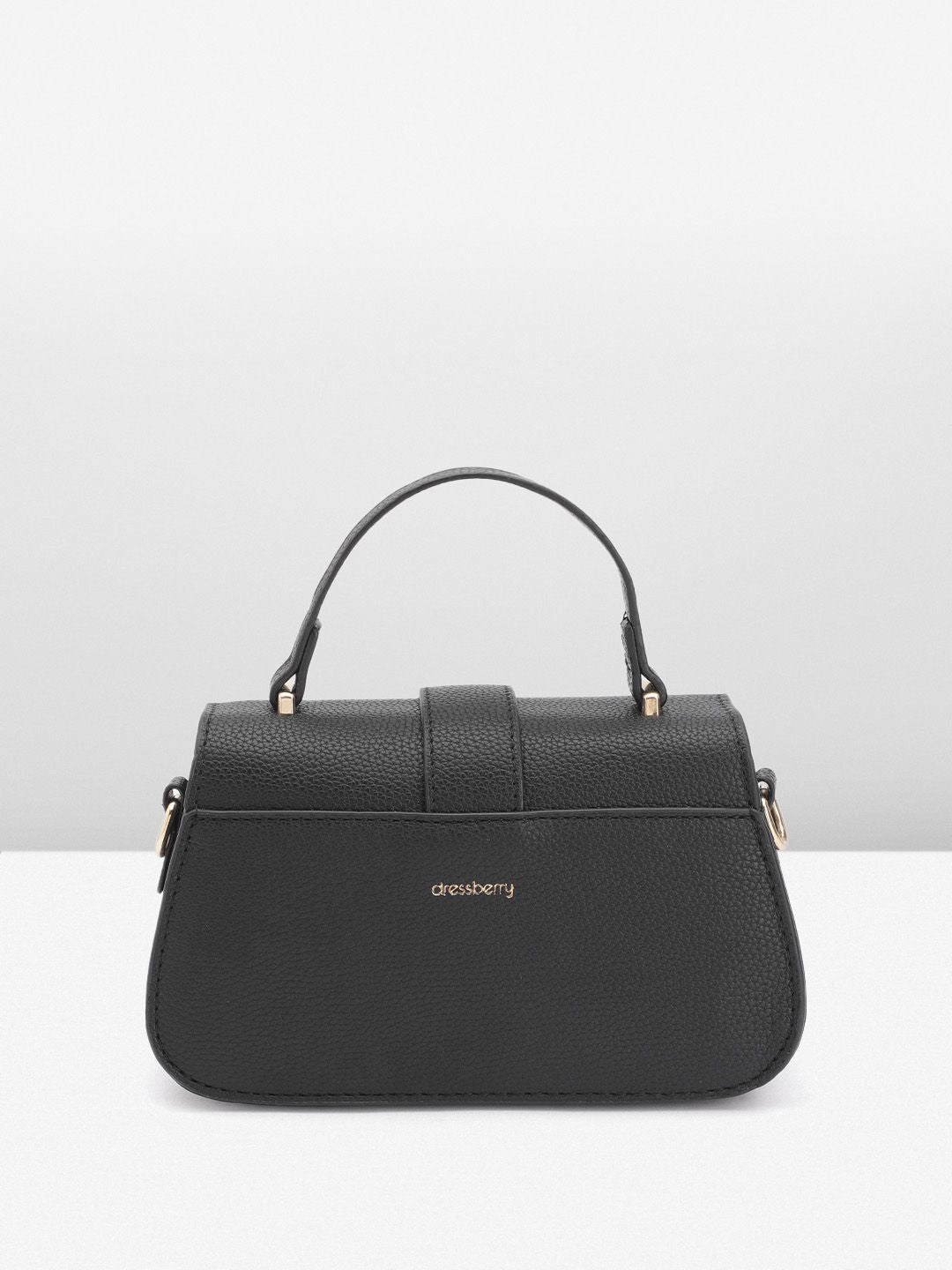 DressBerry Textured Structured Satchel Bag