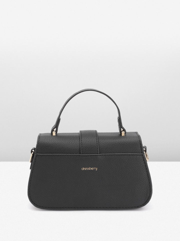 DressBerry Textured Structured Satchel Bag