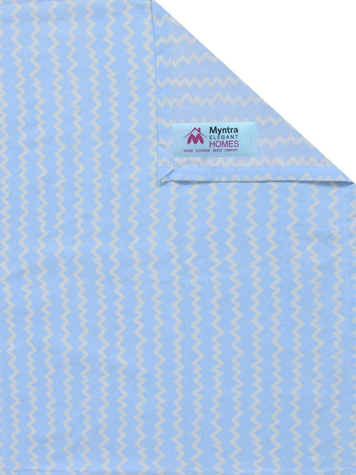 Myntra Elegant Homes Blue 300 TC King Bedsheet with 2 Pillow Covers