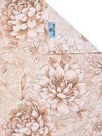 KLOTTHE Beige Floral 300 TC Cadar Super King Halus