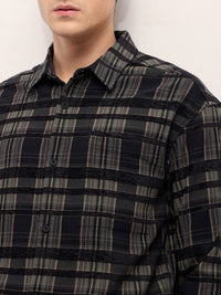 THE BEAR HOUSE Men Relaxed Fit Spread Collar Vertical Striped Casual Shirt