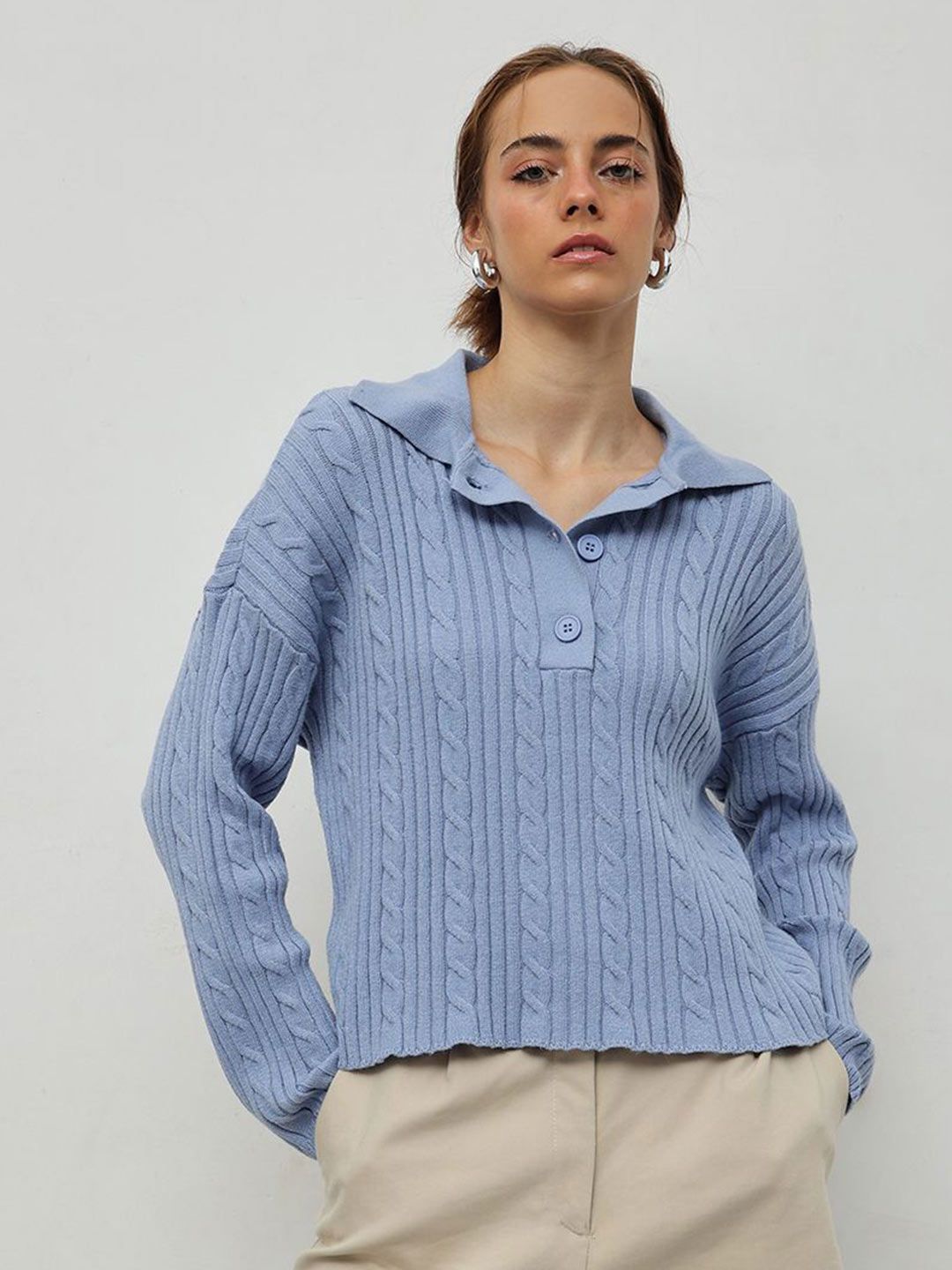 STREET 9 Women Cable Knit Pullover