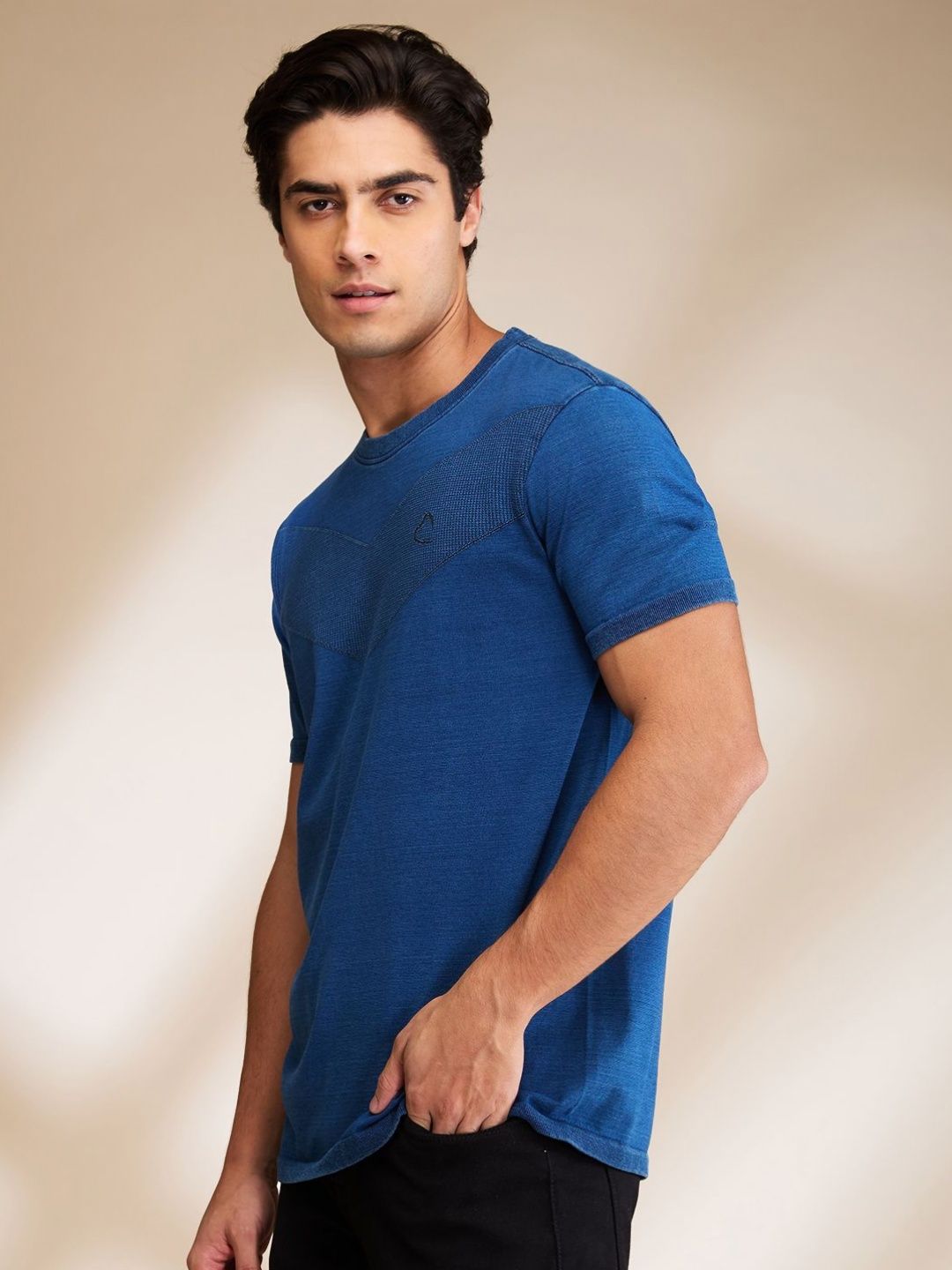 Being Human Men Solid Round Neck Cotton T-shirt