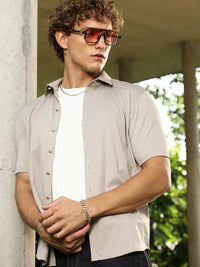Campus Sutra Self Design Comfort Regular Fit Casual Shirt